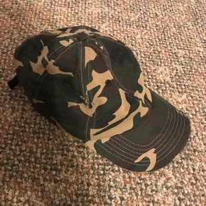 Camouflage hat.